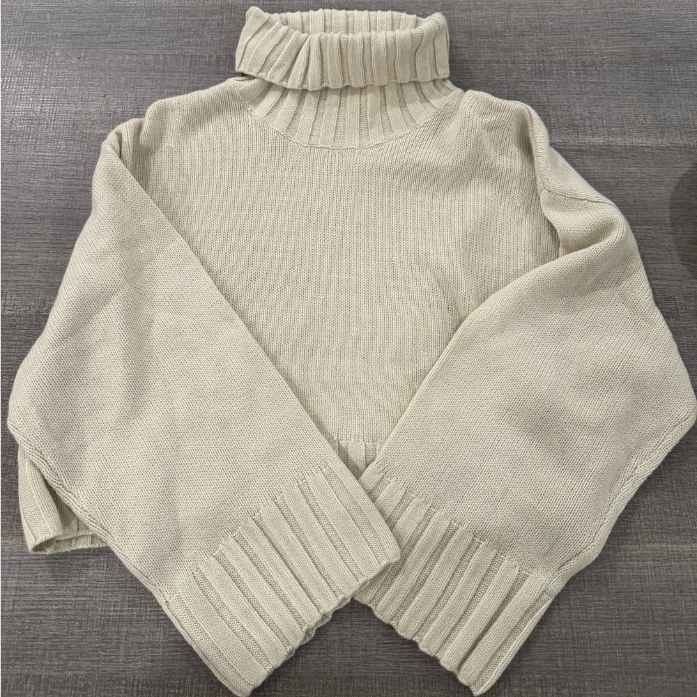 Divided Cream Cowl Neck Sweater